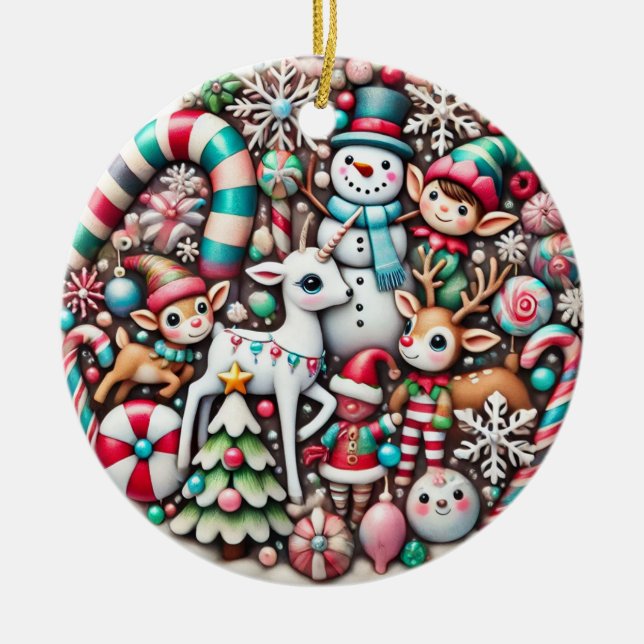 Magical Winter Wonderland Christmas Ornament – Fai (Front)