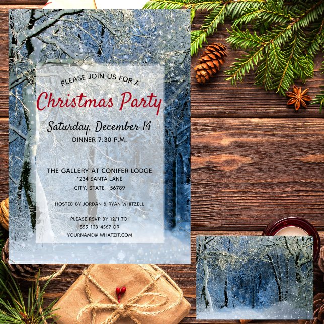 Magical Winter Wonderland Christmas Party Invitation (Creator Uploaded)