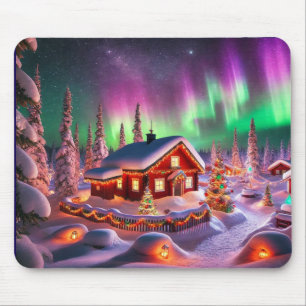Magical Winter Wonderland: Santa's Village Mouse Pad
