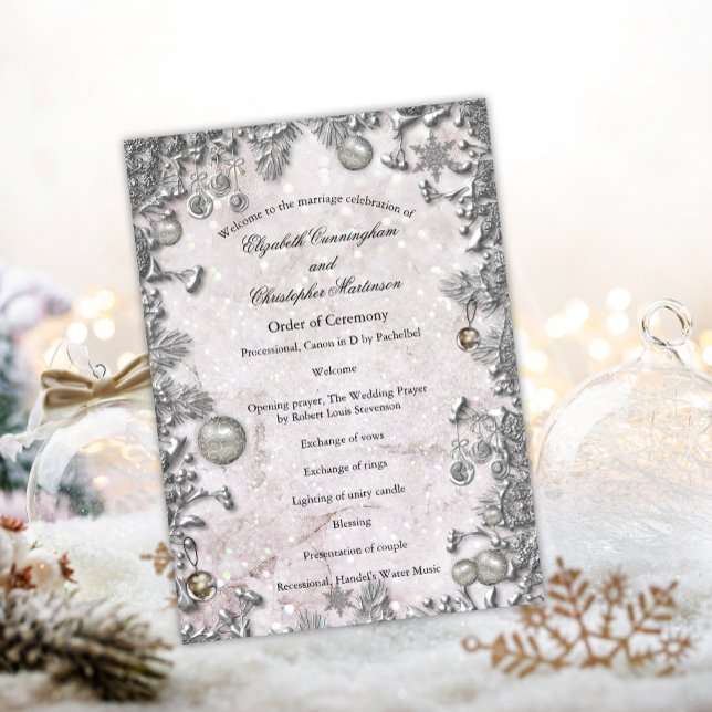Magical Winter Wonderland Wedding Programme (Creator Uploaded)
