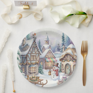 Magical Winter World Paper Plate