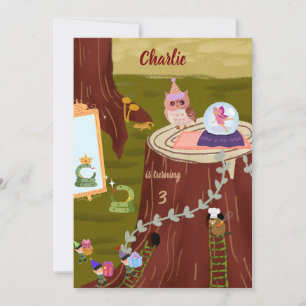 Magical Wishes Owl Enchanted birthday Invitation