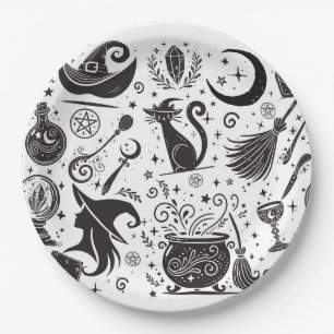 Magical Witch Whimsical Wiccan Pagan Party Paper Plate