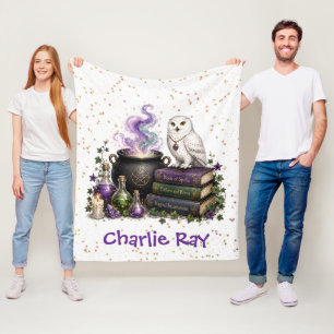 Magical Witches & Wizard Birthday Party Fleece Blanket