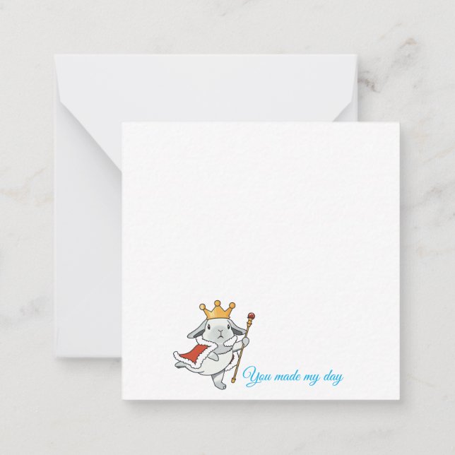 Magical Wizard Lop bunny Card (Back)