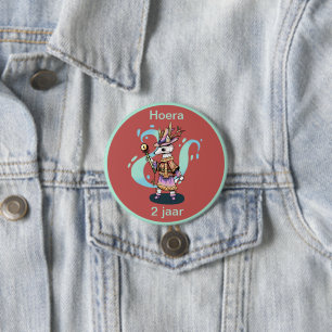 Magical wolf 2 years 7.5 cm round badge