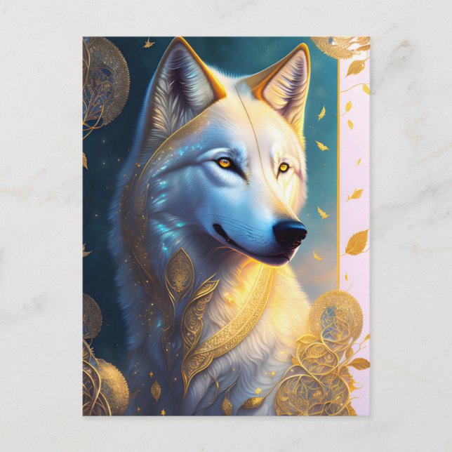 Magical Wolf, Postcrossing Postcard (Front)