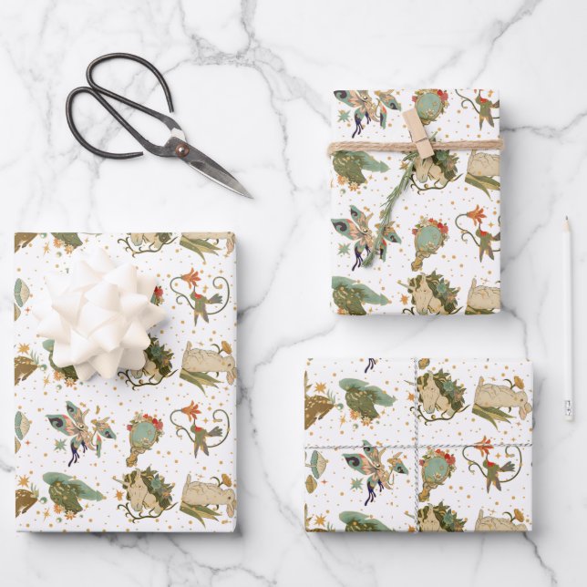 Magical Woodland Creatures Gift Wrap Sheets (3) (Front)