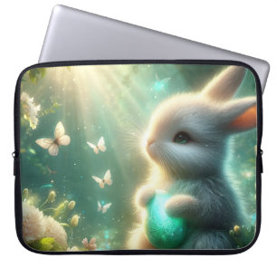 Magical Woodland Forest Bunny Egg Laptop Sleeve