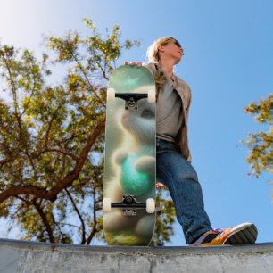 Magical Woodland Forest Bunny Egg Skateboard