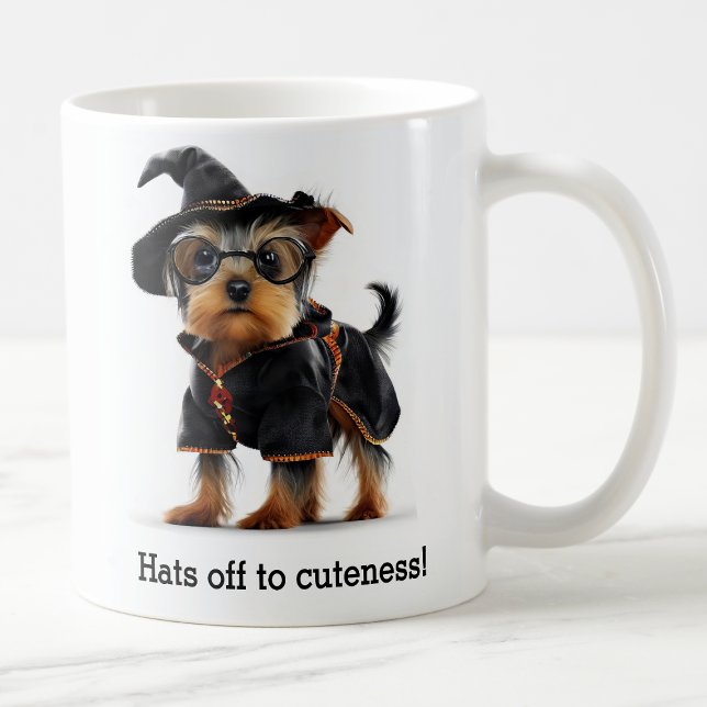 Magical Yorkie in Wizard Attire Coffee Mug (Creator Uploaded)