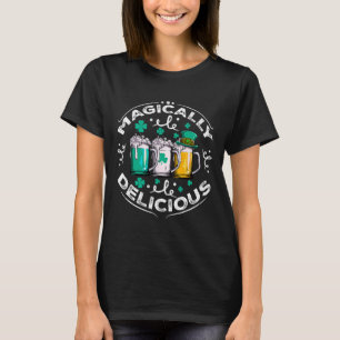 Magically Delicious St Patricks Day Drinking Beer T-Shirt