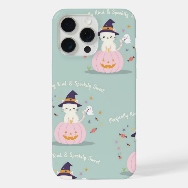 Magically Kind & Spookily Sweet – Cute Pastel Hall iPhone Case (Back)