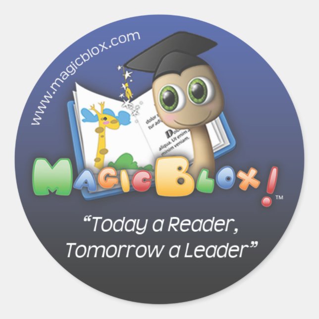 MagicBlox 2" Blue Sticker (Front)