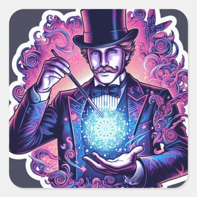 Magician-22 Square Sticker (Front)