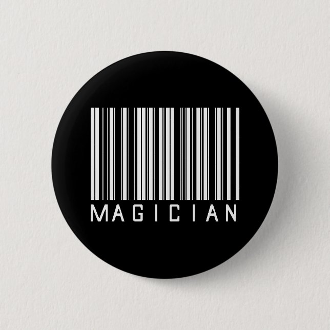 Magician Bar Code 6 Cm Round Badge (Front)