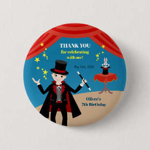 Magician Boy Show Birthday Party 6 Cm Round Badge