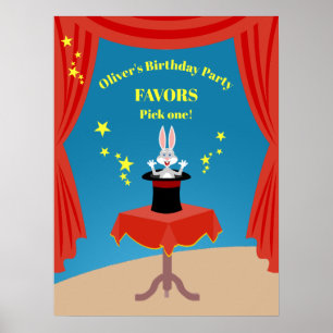 Magician Boy Show Birthday Party Poster