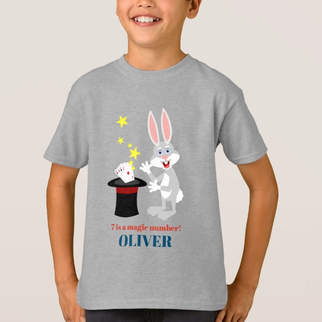 Magician Boy Show Birthday Party T-Shirt (Front)