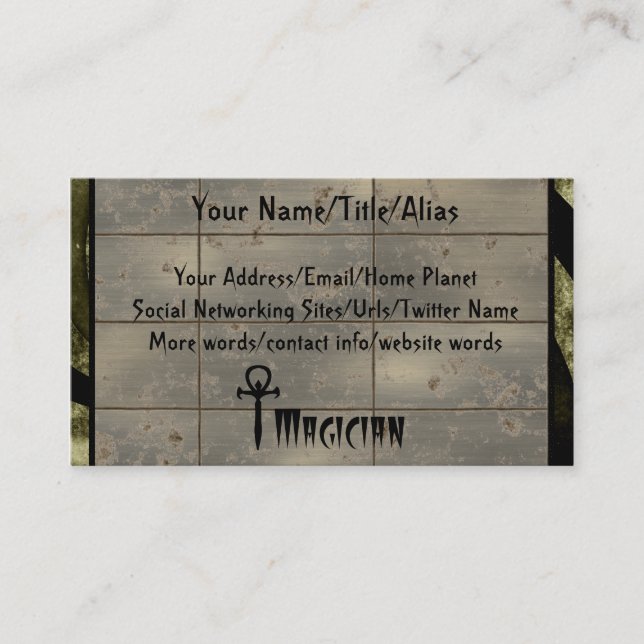 Magician Business Card (Front)