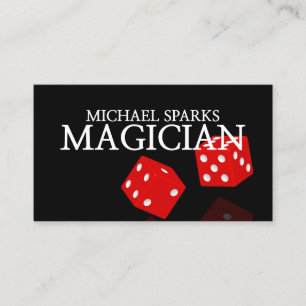 Magician, Casino, Poker, Dealer, Entertainment, Business Card