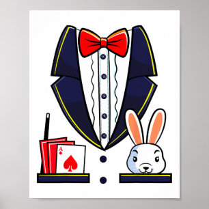 Magician Costume Halloween Magic Show Men Women Ki Poster