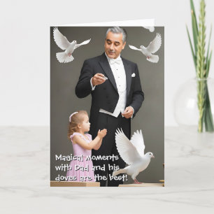 Magician Dad and Daughter (2) - Father's Day Holiday Card