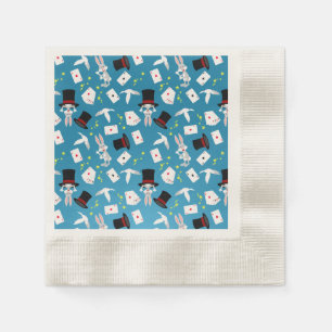 Magician Girl Show Birthday Party Napkin