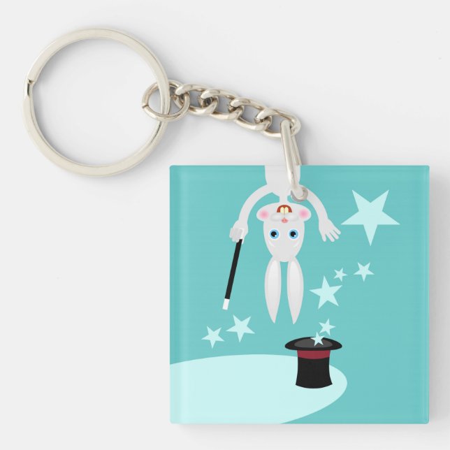 Magician kid birthday party key ring (Front)