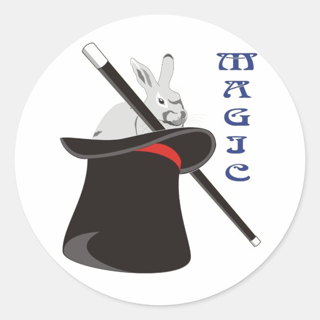 Magician Magic Classic Round Sticker (Front)