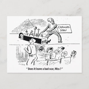 Magician on the Scene, Humour, Vintage Postcard
