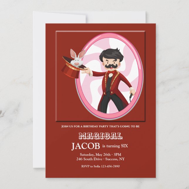 Magician Party Invitation (Front)