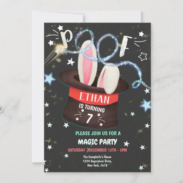 Magician Party invitation (Front)