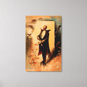 Magician Pulling Roses out of Hat Poster Canvas Print