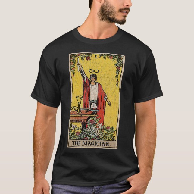 Magician Tarot  Occult Divination Psychic Gift Tee (Front)