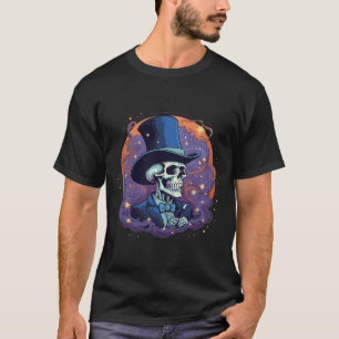 Magician Top Hat Stars Smoke Skull Halloween