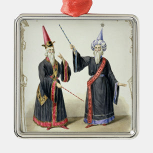 Magicians at the Carnival in Berlin, 1836 (colour Metal Tree Decoration