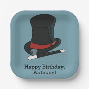 Magicians Hat Magic Show Birthday Party Paper Plate