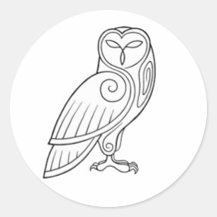 Magick - Owl Classic Round Sticker