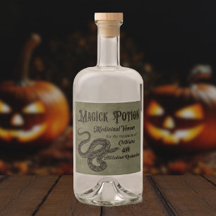 Magick Potion Liquor Bottle Label
