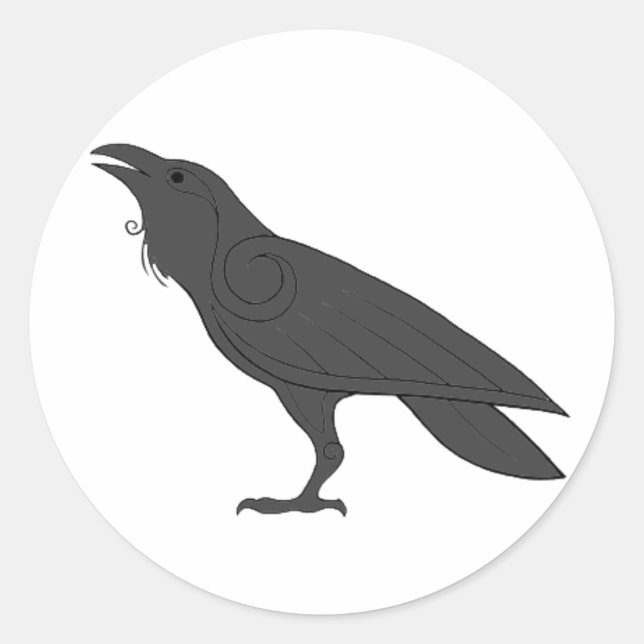 Magick - Raven Classic Round Sticker (Front)