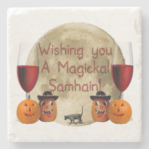 Magickal Samhain Stone Coaster