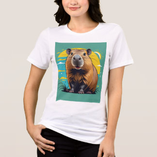 Maglietta Capibara Vintage Tri-Blend Shirt