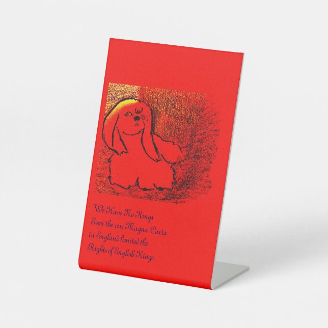 Magna Carter Pedestal Sign, 4" X 6" Sign (Front)