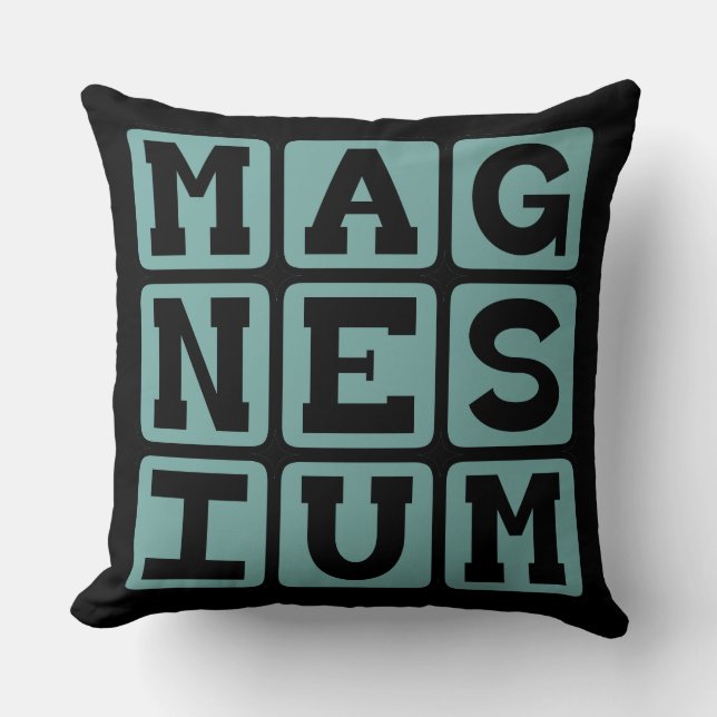 Magnesium, Chemical Element Cushion (Front)