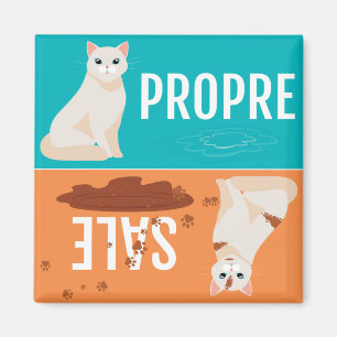 Magnet aimanté pour lave-vaisselle "propre-sale"