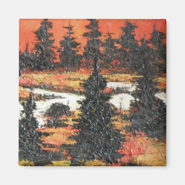 Magnet Ann Hayes Painting Tree Delight (Front)