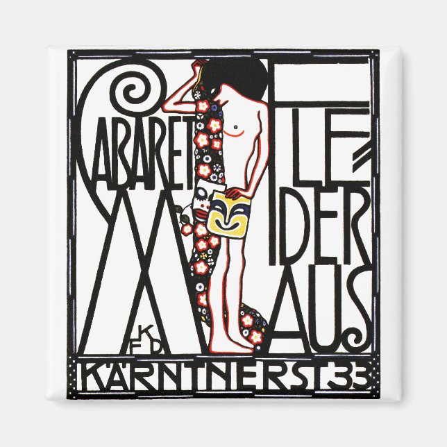 Magnet: Art Nouveau - Cabaret Fledermaus Magnet (Front)