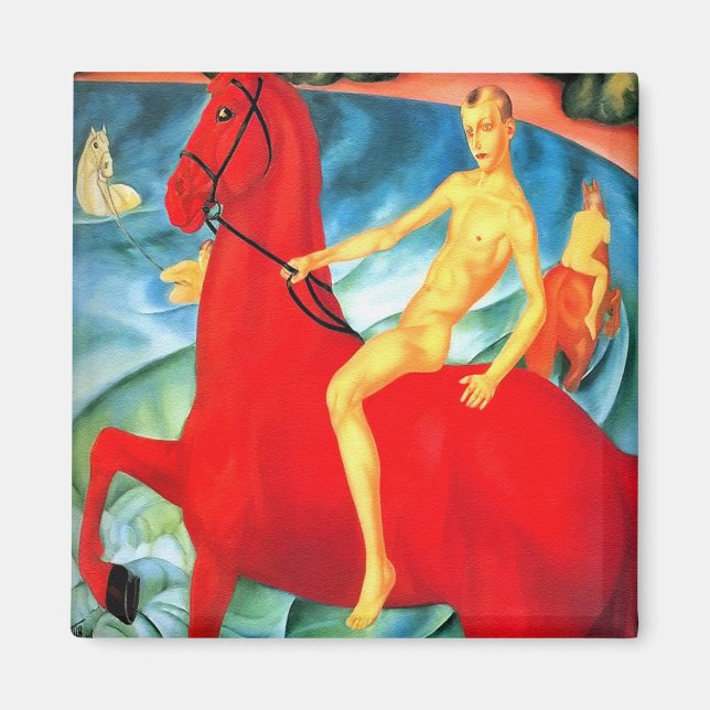Magnet: "Bathing the Red Horse" Magnet (Front)