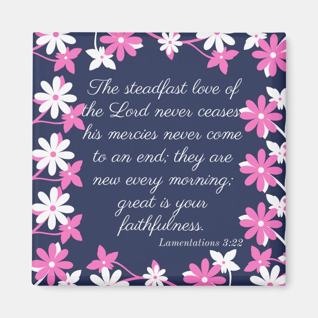 Magnet - Bibel verse Lamentations 3:22 (Front)